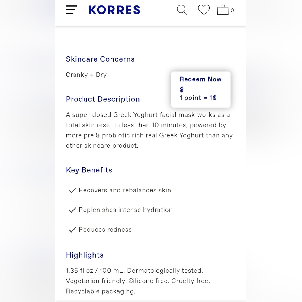 Korres Greek Yogurt Probiotic Superdose Face Mask. New in box & Sealed - Picture 5 of 6